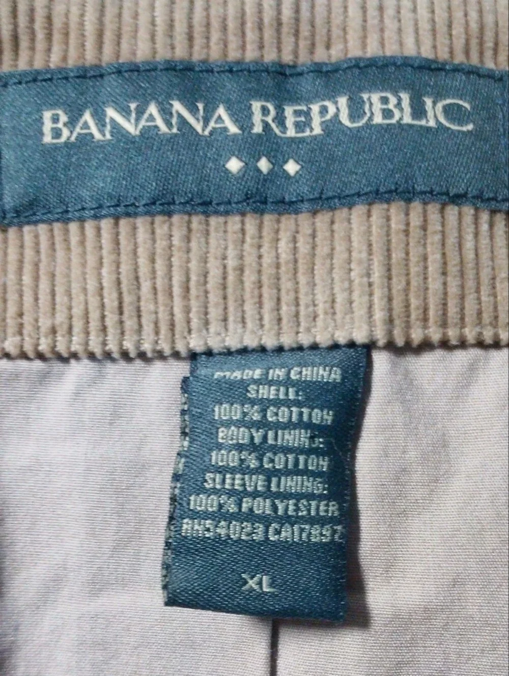 Banana Republic Men’s XL Tan Corduroy Blazer Y2K Jacket